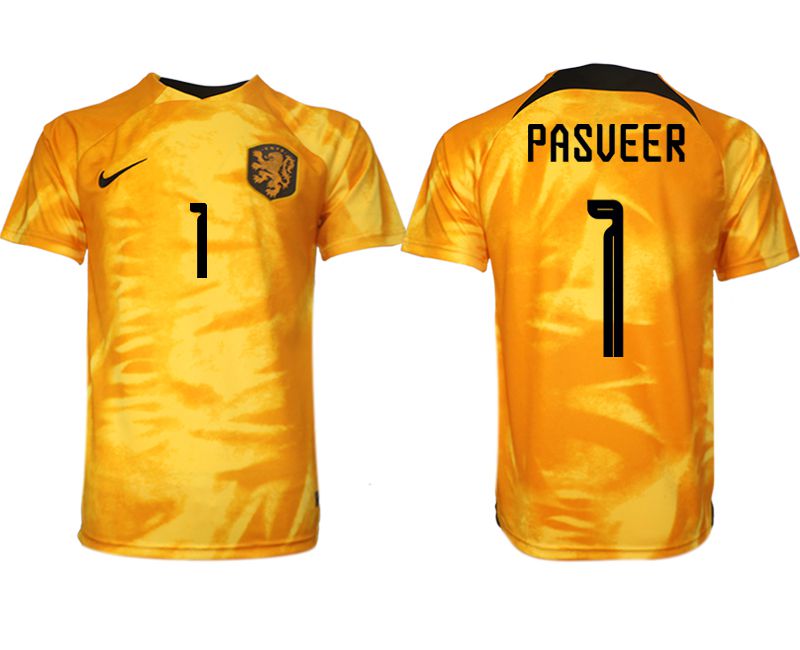 Men 2022 World Cup National Team Netherlands home aaa version yellow #1 Soccer Jersey->netherlands(holland) jersey->Soccer Country Jersey